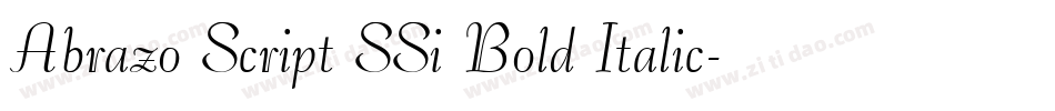 Abrazo Script SSi Bold Italic字体转换